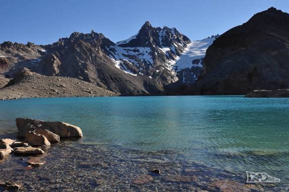 A bela Laguna de Los Tres, no parque Los Glaciares, região de El Chaltén, no sul da patagonia argentina